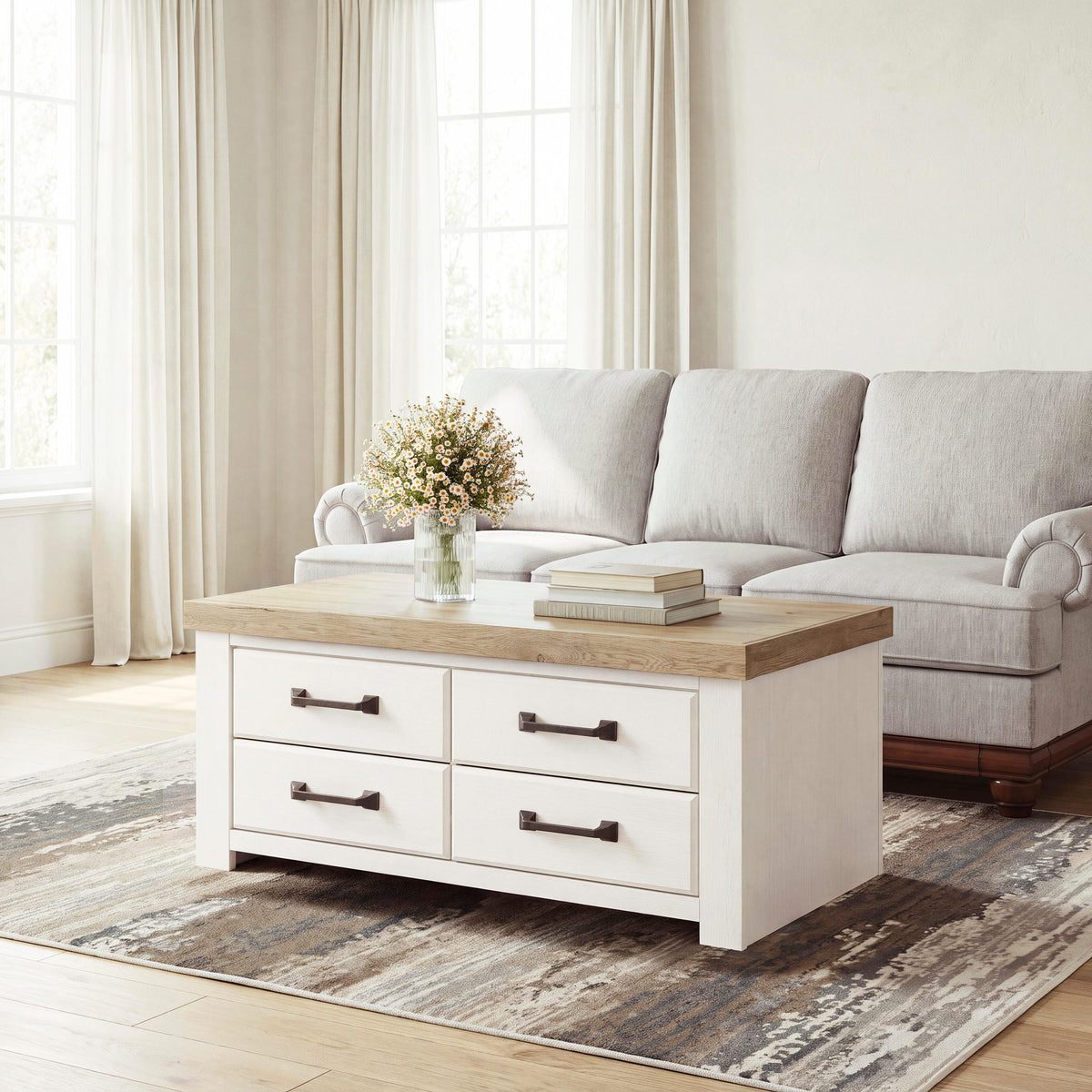Orange Furniture Outlet - Ashley Furniture - Savonport Coffee Table - Rectangular Cocktail Table - T4615-1