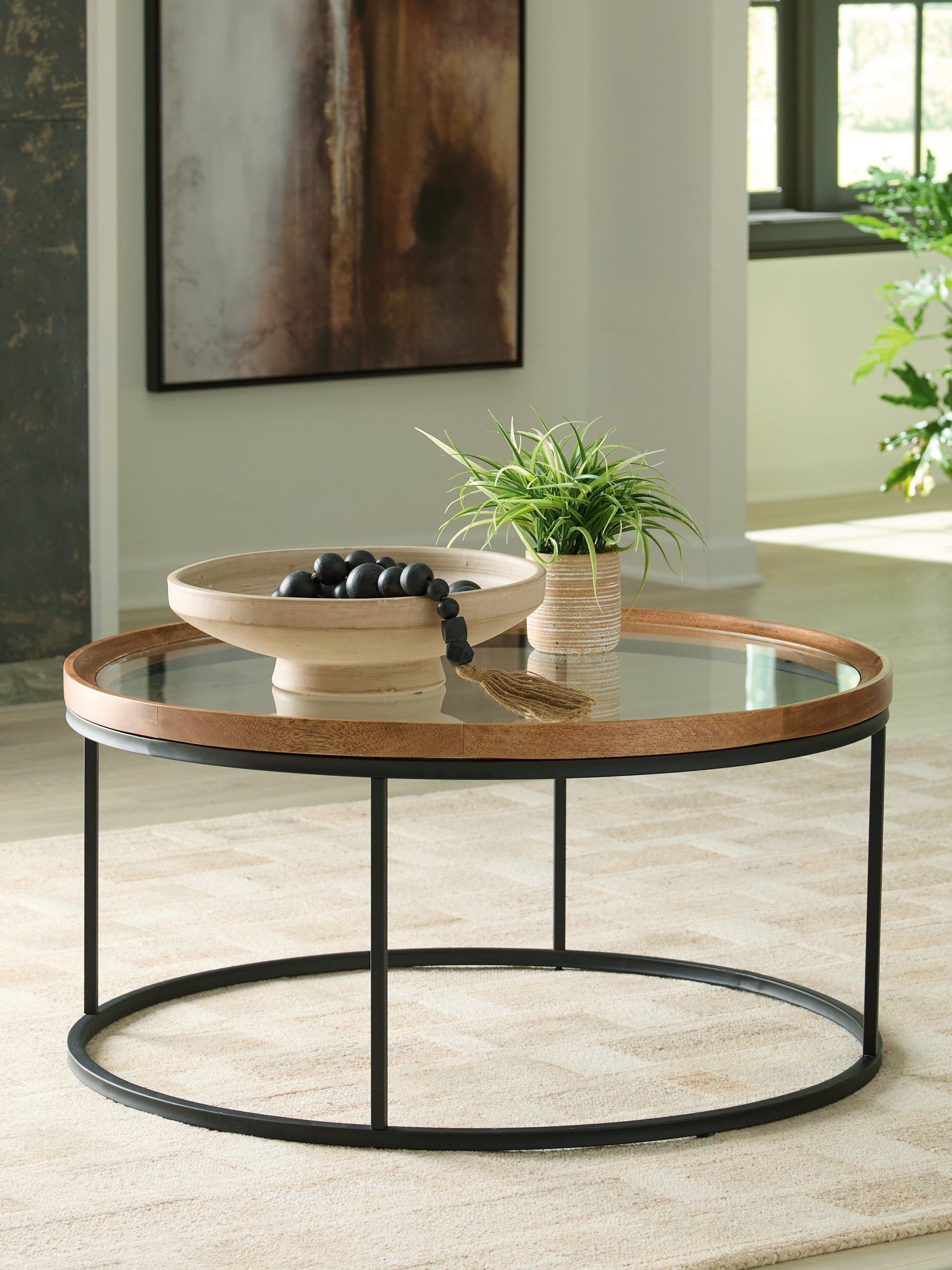 Orange Furniture Outlet - Ashley Furniture - Noraluna Coffee Table - Round Cocktail Table - T502-8