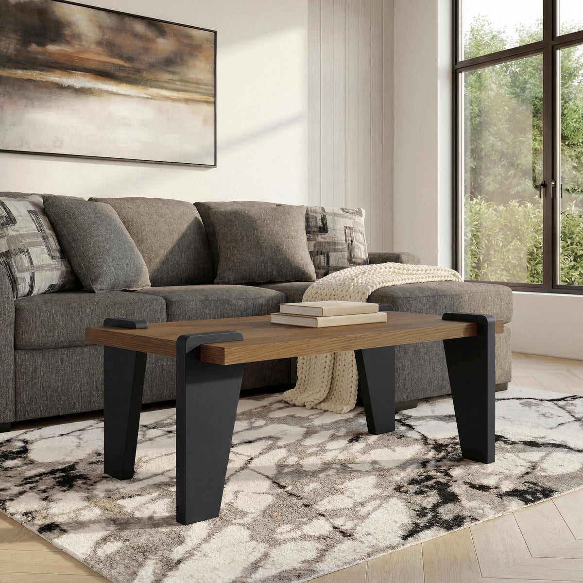 Orange Furniture Outlet - Ashley Furniture - Weathermore Coffee Table - Rectangular Cocktail Table - T531-1