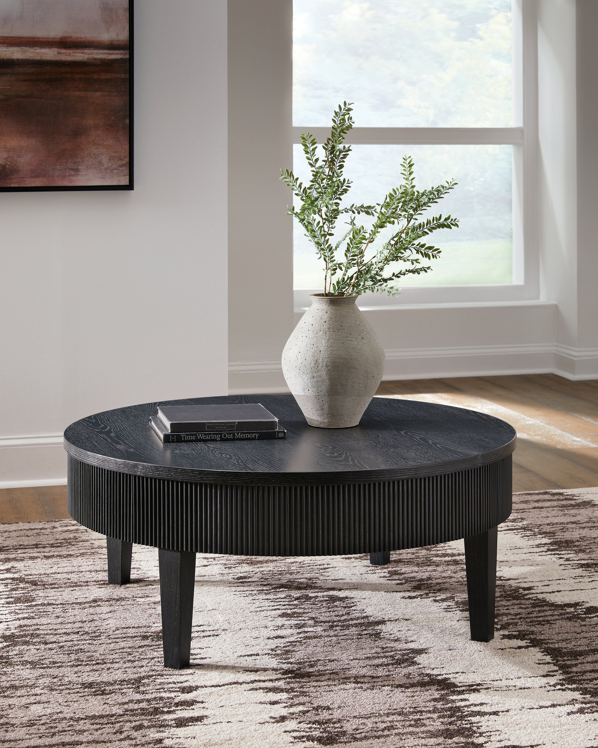 Orange Furniture Outlet - Ashley Furniture - Marstream Coffee Table - Round Cocktail Table / Black - T551-8