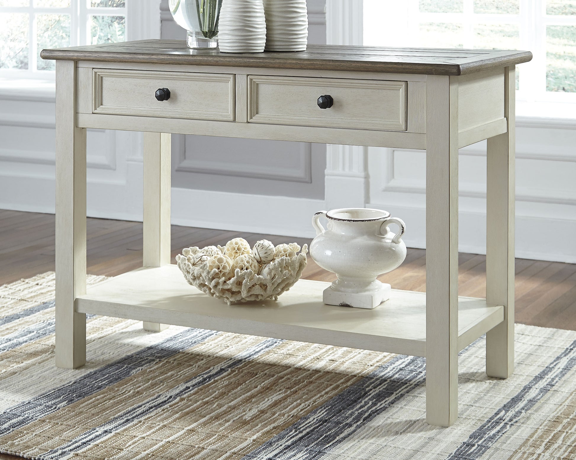 Orange Furniture Outlet - Ashley Furniture - Bolanburg Sofa/Console Table - Sofa Table / Two-tone - T637-4