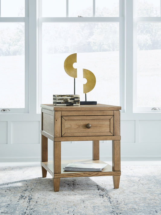 Orange Furniture Outlet - Ashley Furniture - Sharlance End Table - Rectangular End Table / Light Brown - T655-3