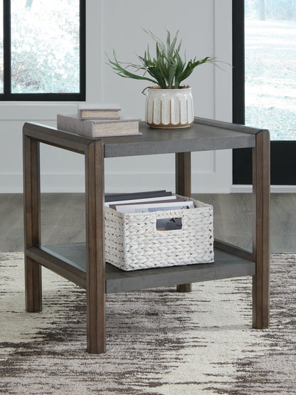 Orange Furniture Outlet - Ashley Furniture - Kallenny End Table - Rectangular End Table / Brown/Gray - T669-3
