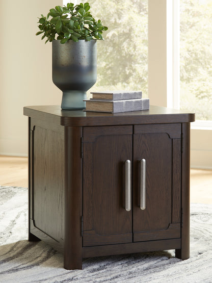 Orange Furniture Outlet - Ashley Furniture - Breckington End Table - Rectangular End Table / Dark Brown - T678-3