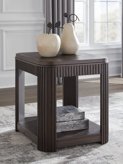 Orange Furniture Outlet - Ashley Furniture - Carlibrie End Table - Rectangular End Table / Warm Brown - T700-3