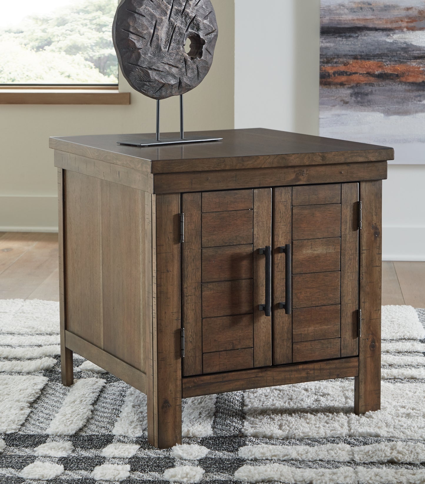 Orange Furniture Outlet - Ashley Furniture - Moriville End Table - Rectangular End Table / Grayish Brown - T731-3