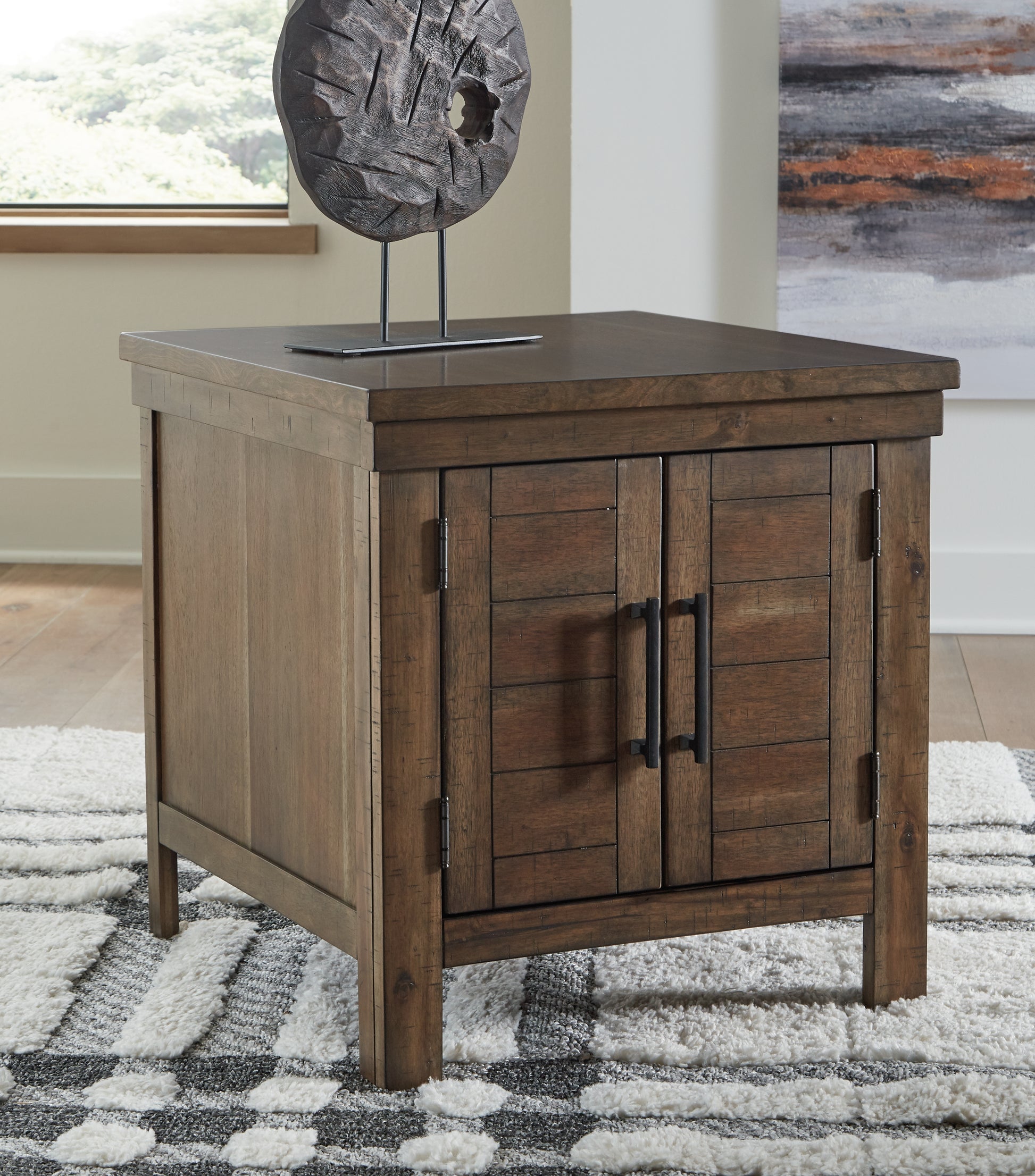 Orange Furniture Outlet - Ashley Furniture - Moriville End Table - Rectangular End Table / Grayish Brown - T731-3