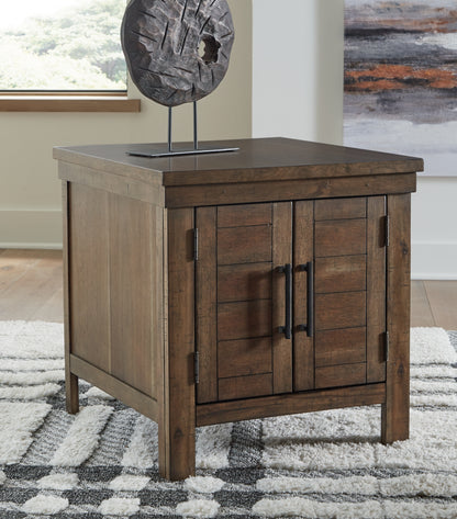 Orange Furniture Outlet - Ashley Furniture - Moriville End Table - Rectangular End Table / Grayish Brown - T731-3
