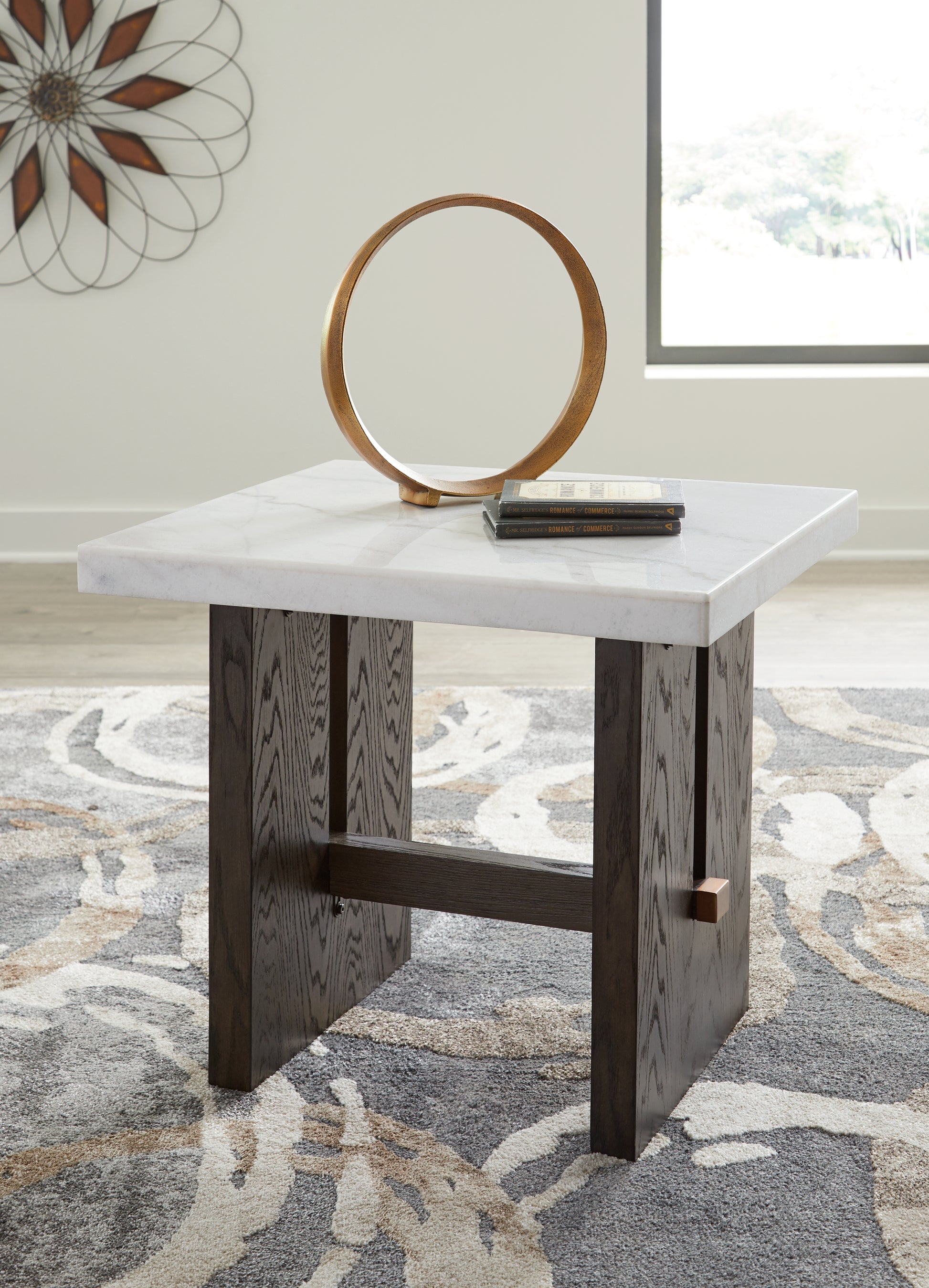 Orange Furniture Outlet - Ashley Furniture - Burkhaus End Table - Rectangular End Table / White/Dark Brown - T779-3