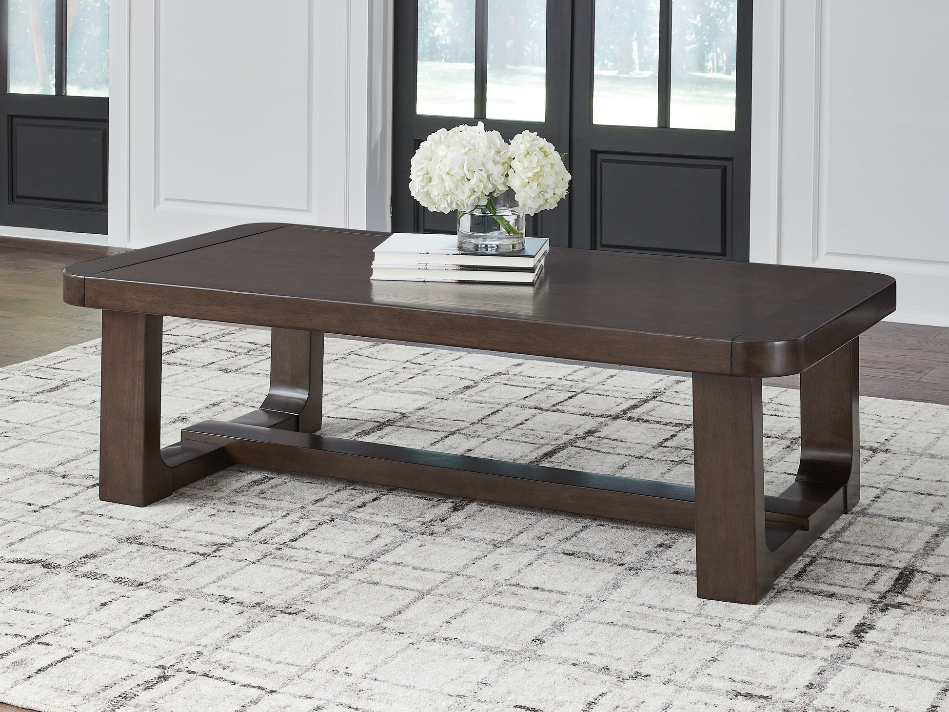 Orange Furniture Outlet - Ashley Furniture - Breckington Coffee Table - Rectangular Cocktail Table / Dark Brown - T856-1