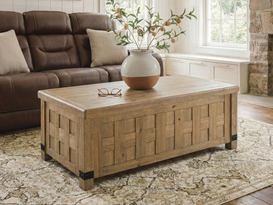 Orange Furniture Outlet - Ashley Furniture - Ridgester Lift-Top Coffee Table - Lift Top Cocktail Table - T858-9