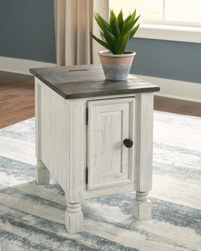 Orange Furniture Outlet - Ashley Furniture - Havalance Chairside End Table - Chair Side End Table / White/Gray - T994-7