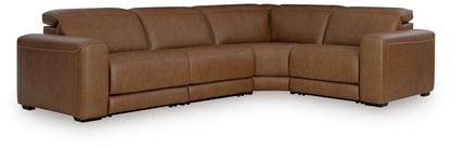 Orange Furniture Outlet - Ashley Furniture - Magic Man Sectional - 4-Piece Power Reclining Sectional / Caramel - PCU10700S11