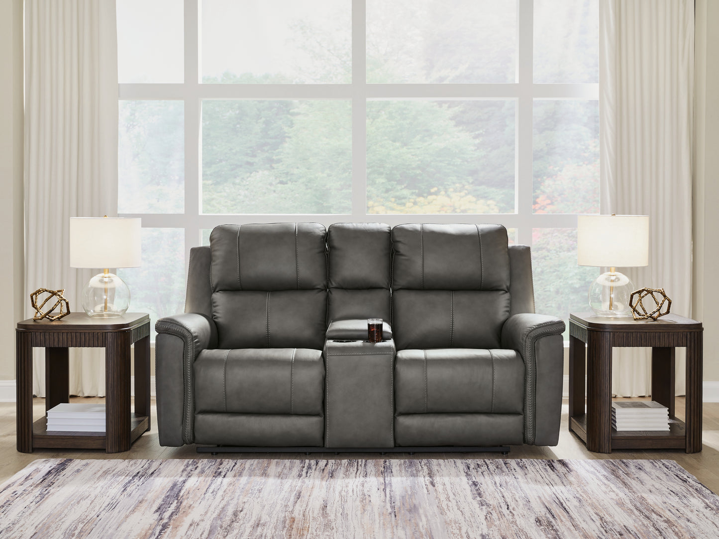 Orange Furniture Outlet - Ashley Furniture - Bleckley Living Room - PWR REC Loveseat/CON/ADJ HDRST - PCU1200018
