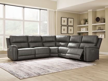 Orange Furniture Outlet - Ashley Furniture - Bleckley Sectional - 5-Piece Power Reclining Sectional / Anchor - PCU12000S4