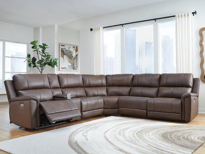Orange Furniture Outlet - Ashley Furniture - Bleckley Sectional - 6-Piece Power Reclining Sectional / Espresso - PCU12001S5