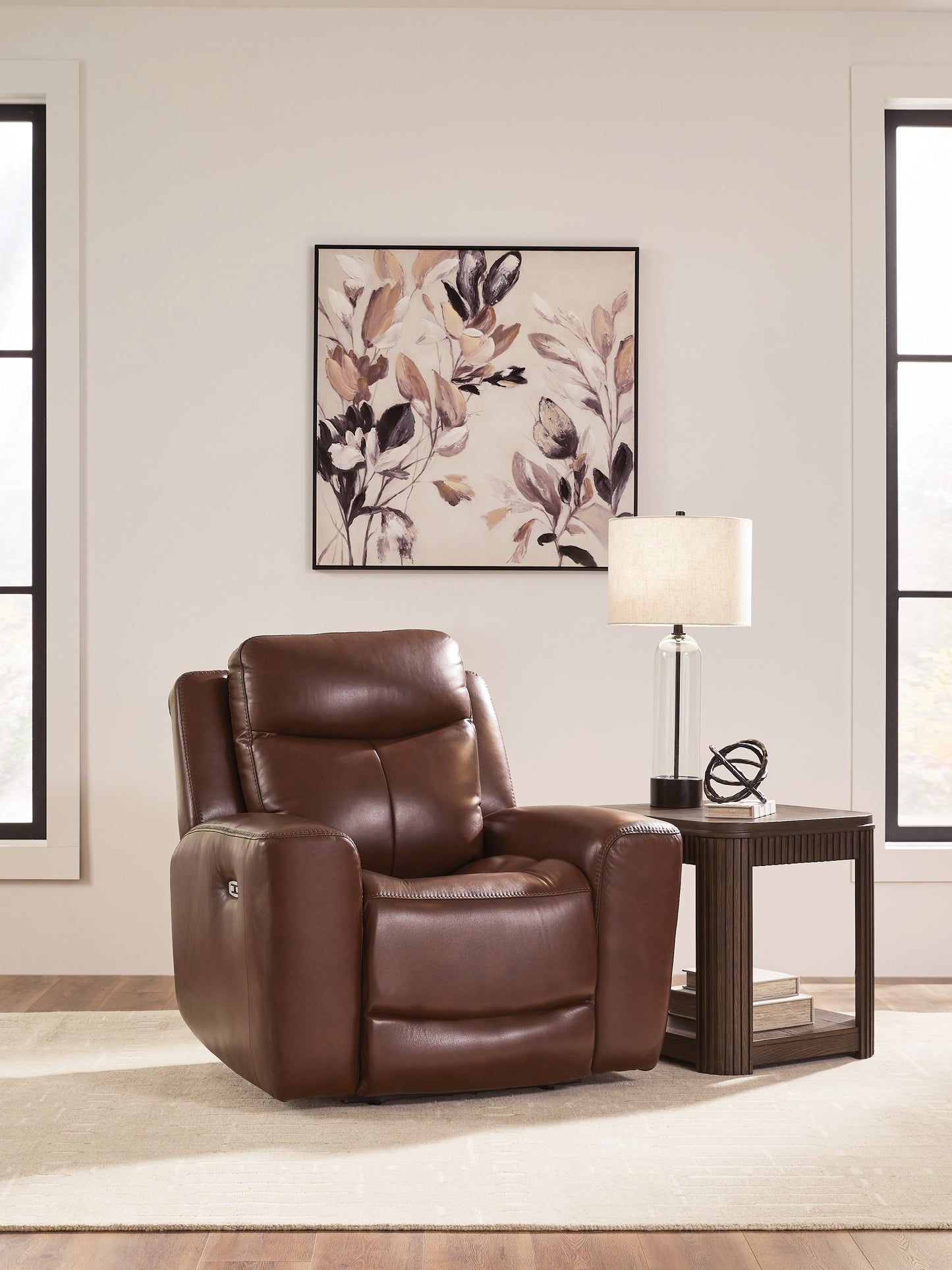 Orange Furniture Outlet - Ashley Furniture - Next Move Living Room - PWR Recliner/ADJ Headrest / Mahogany - PCU1210213