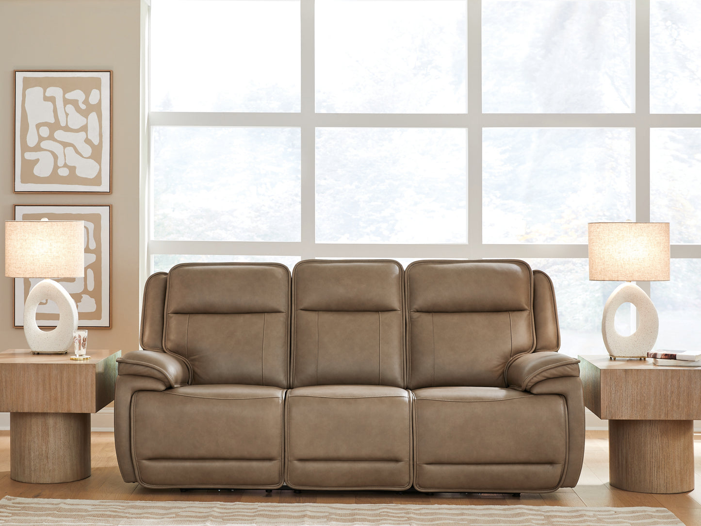 Orange Furniture Outlet - Ashley Furniture - Glencroft Living Room - PWR REC Sofa with ADJ Headrest - PCU1240015