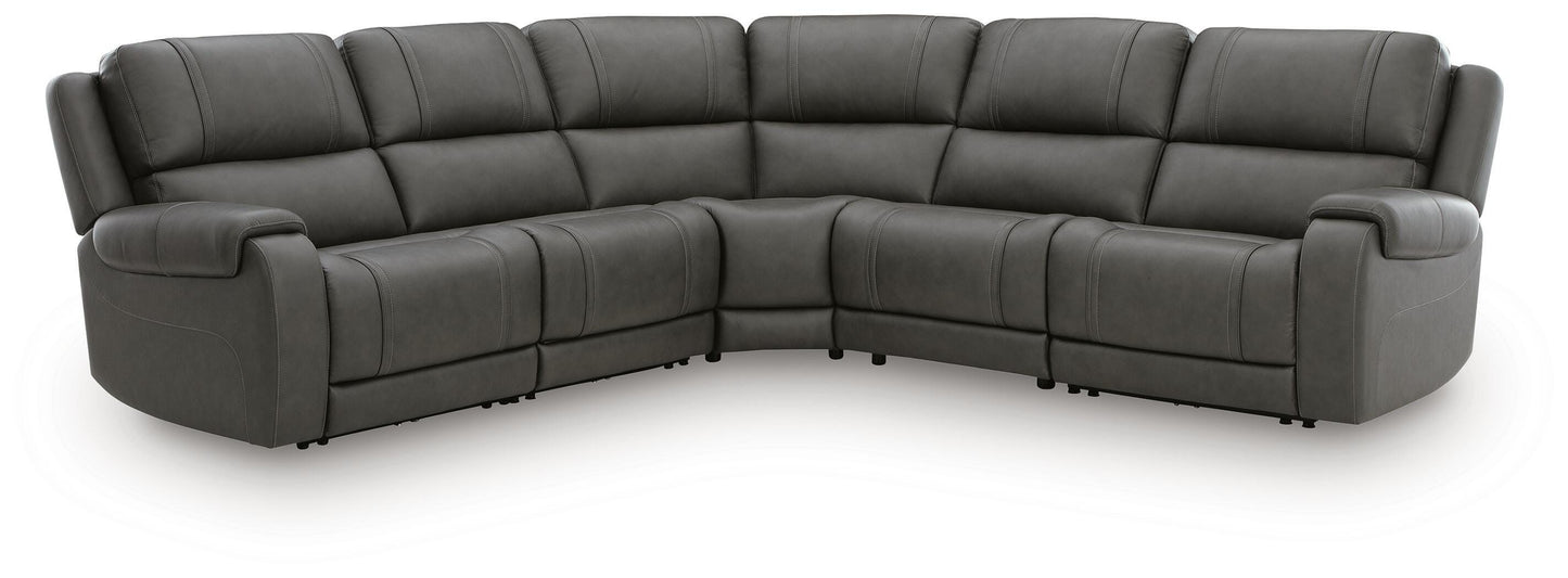 Orange Furniture Outlet - Ashley Furniture - 5Z - Pittson Sectional - 5-Piece Power Reclining Sectional - PCU12600S9