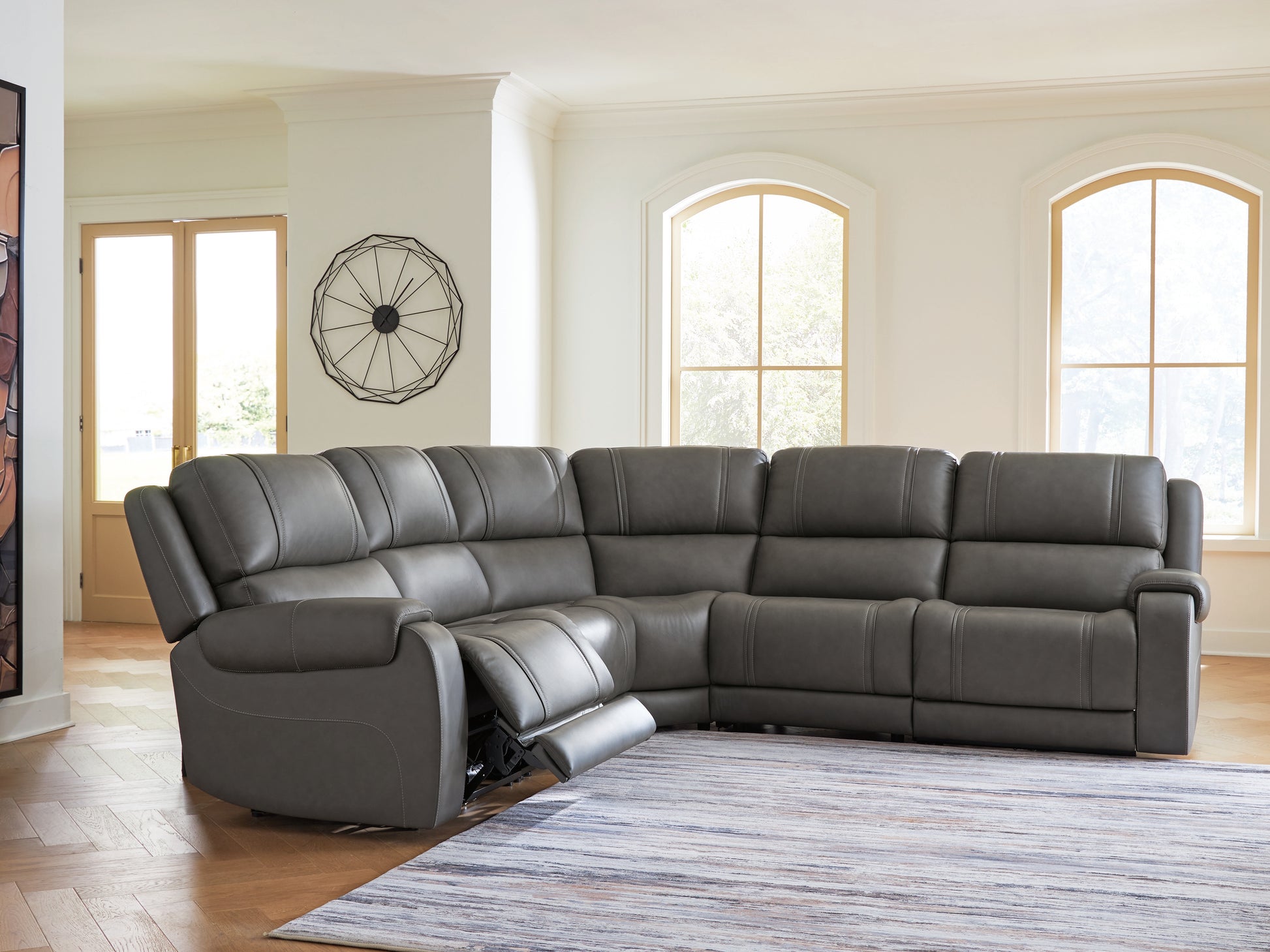 Orange Furniture Outlet - Ashley Furniture - 5Z - Pittson Sectional - 5-Piece Power Reclining Sectional - PCU12600S4