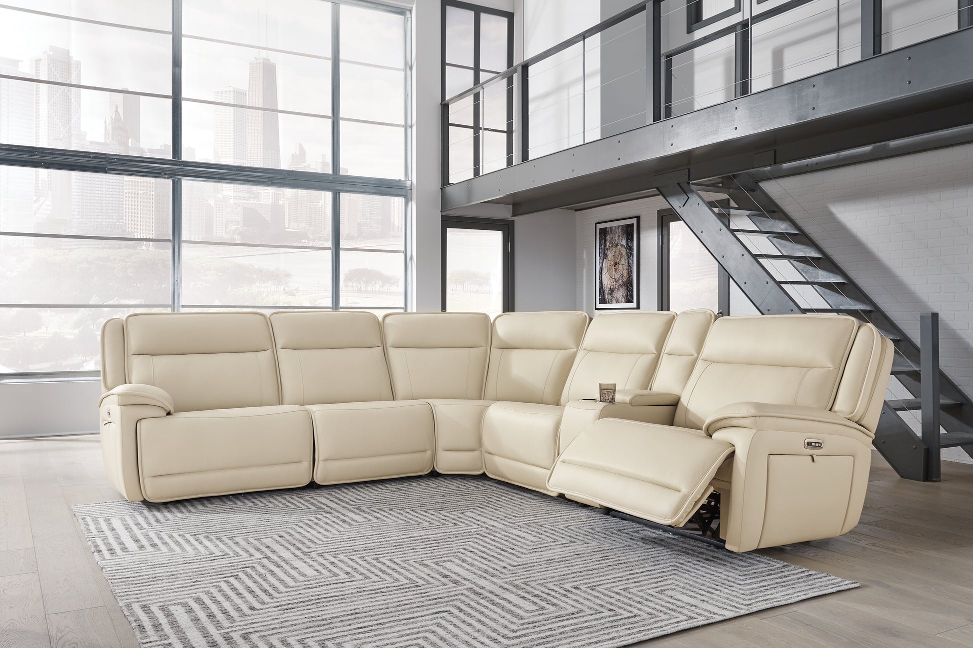 Orange Furniture Outlet - Ashley Furniture - Double Deal Sectional - 4-Piece Reclining Sectional / Almond - U13001S6