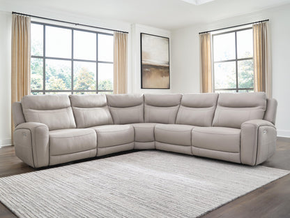 Orange Furniture Outlet - Ashley Furniture - Gravier Sectional - 5-Piece Power Reclining Sectional / Gray - U13300S4