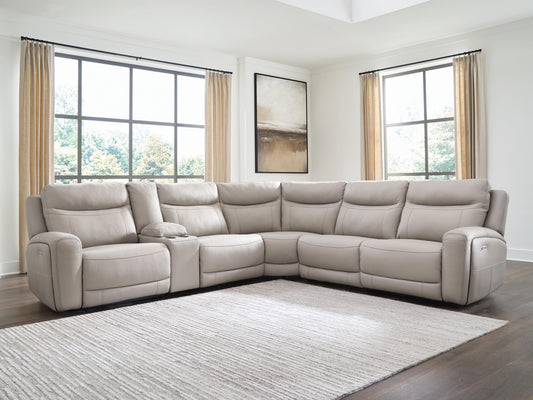 Orange Furniture Outlet - Ashley Furniture - Gravier Sectional - 6-Piece Power Reclining Sectional with Storage Console - U13300S5