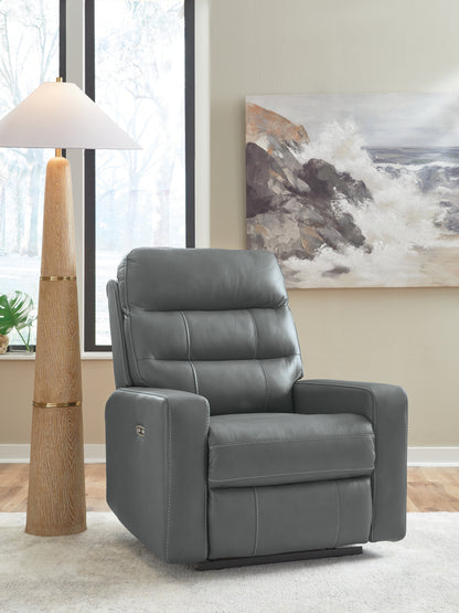 Orange Furniture Outlet - Ashley Furniture - Pennacle Pier Living Room - PWR Recliner/ADJ Headrest / Tideon - PCU1350113