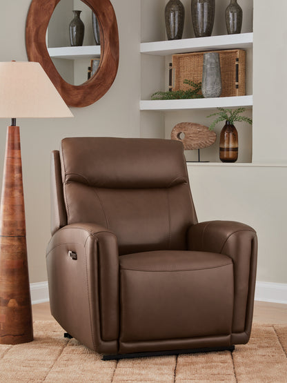 Orange Furniture Outlet - Ashley Furniture - Pincara Living Room - PWR AutoGlide REC/ADJ Headrest / Umber - PCU1380242