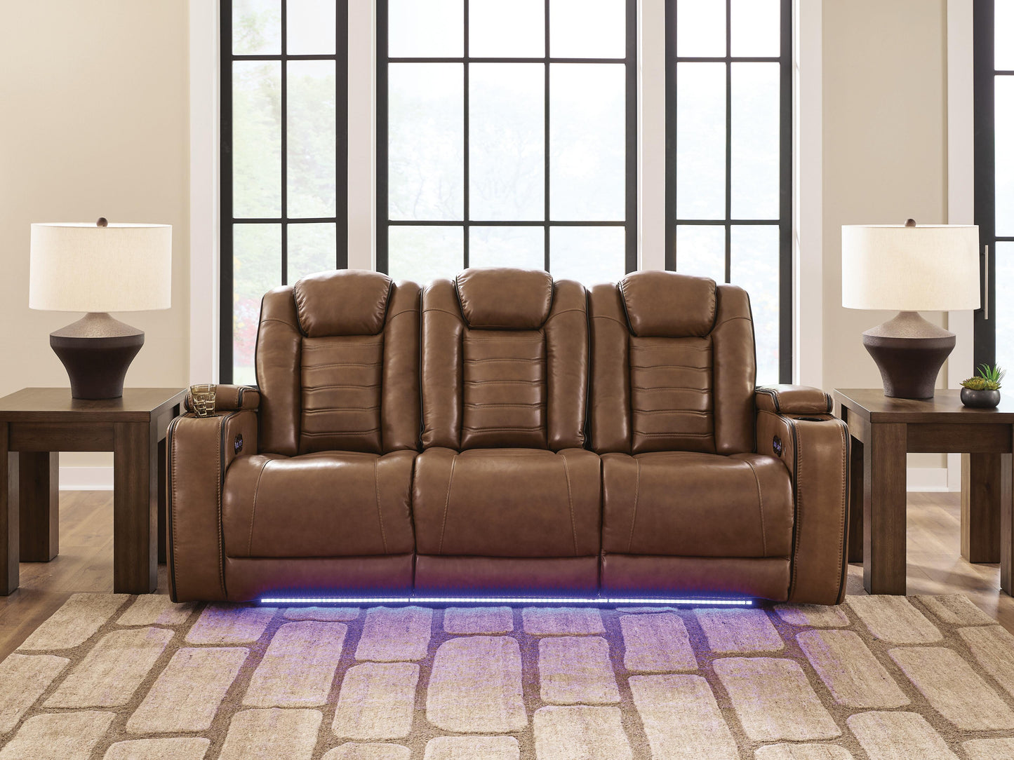Orange Furniture Outlet - Ashley Furniture - Gruaro Living Room - PWR REC Sofa with ADJ Headrest - PCU1420015