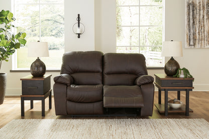 Orange Furniture Outlet - Ashley Furniture - Leesworth Living Room - Reclining Power Loveseat / Ocean - U4380974