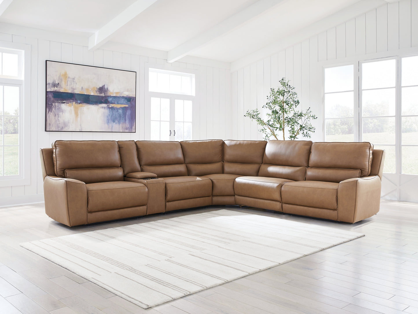 Orange Furniture Outlet - Ashley Furniture - DeepWakes Sectional - 6-Piece Reclining Sectional with Storage Console - PCU62606S36