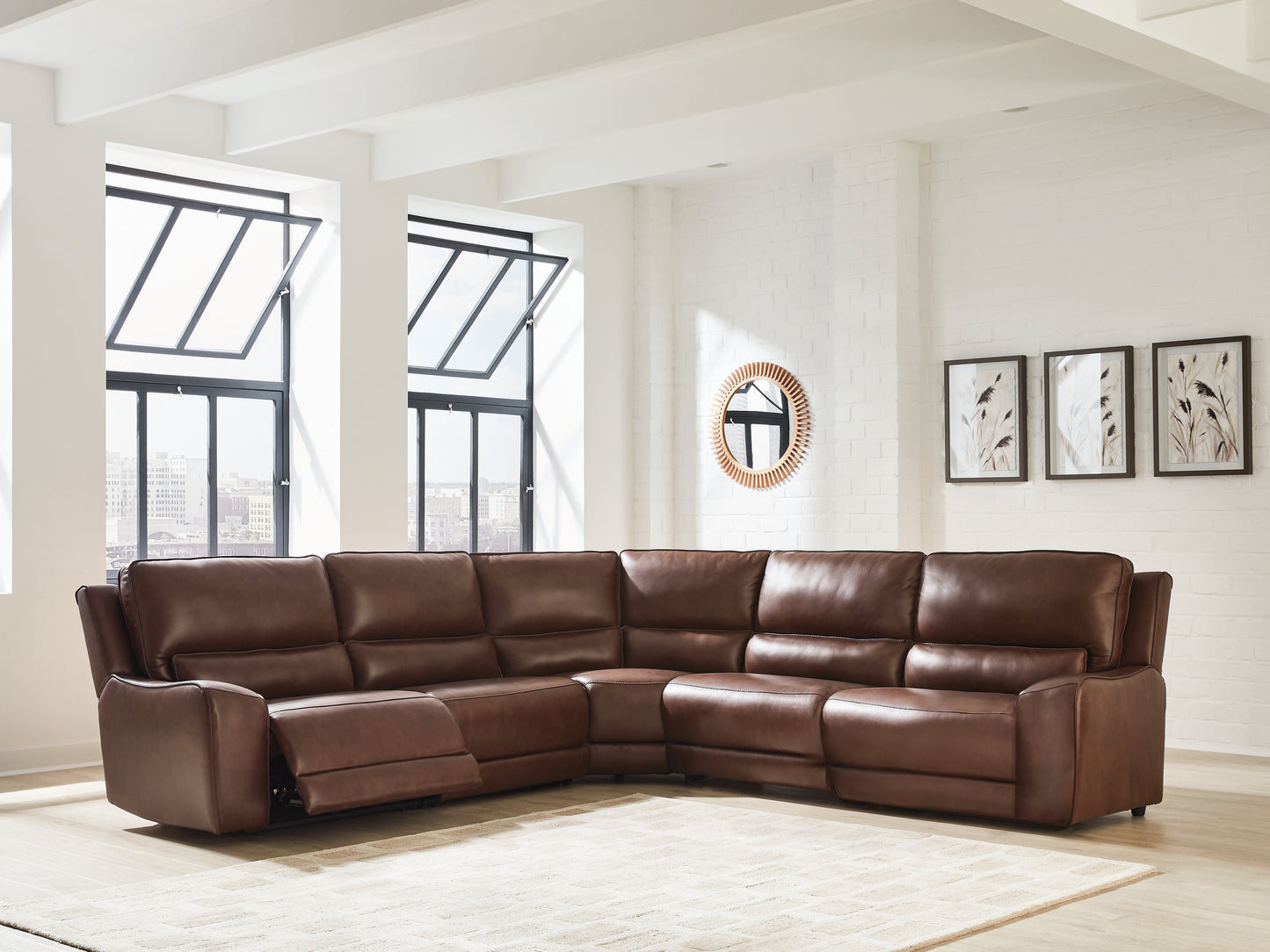 Orange Furniture Outlet - Ashley Furniture - DeepWakes Sectional - 5-Piece Power Reclining Sectional / Canyon - PCU62607S8