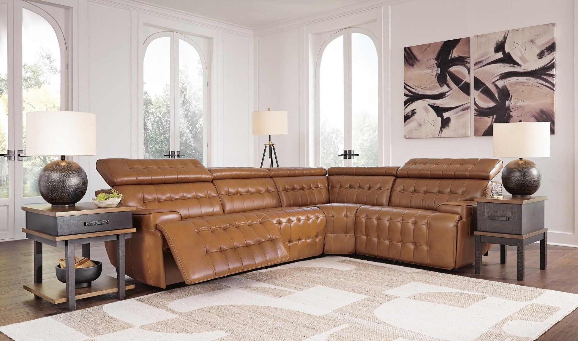 Orange Furniture Outlet - Ashley Furniture - Temmpton Sectional - 4-Piece Reclining Sectional / Chocolate - U92708S6