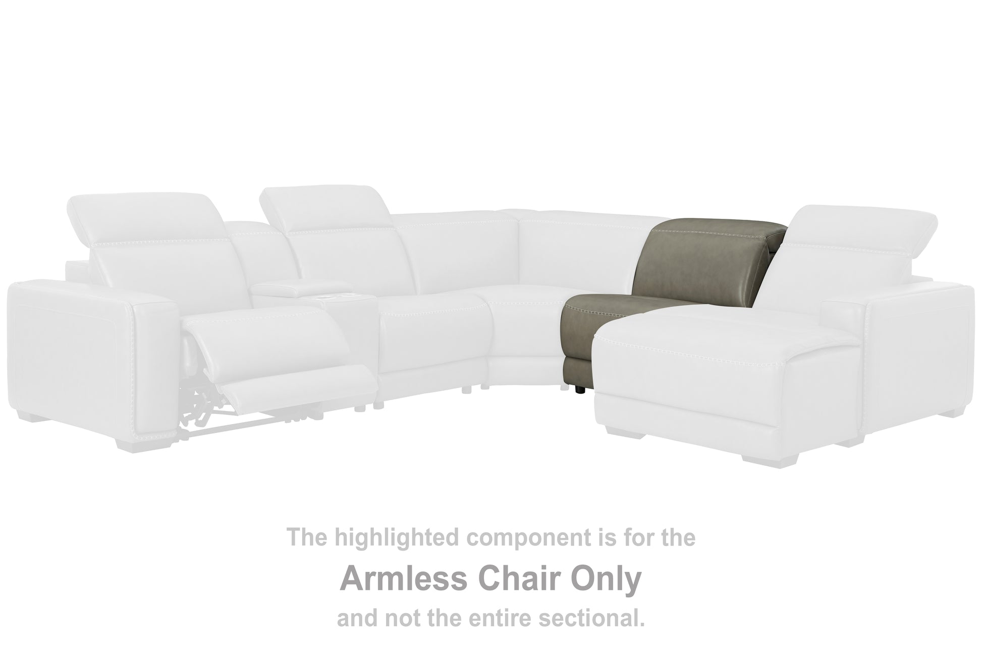 Orange Furniture Outlet - Ashley Furniture - Correze Sectional - Armless Chair / Gray - U9420246