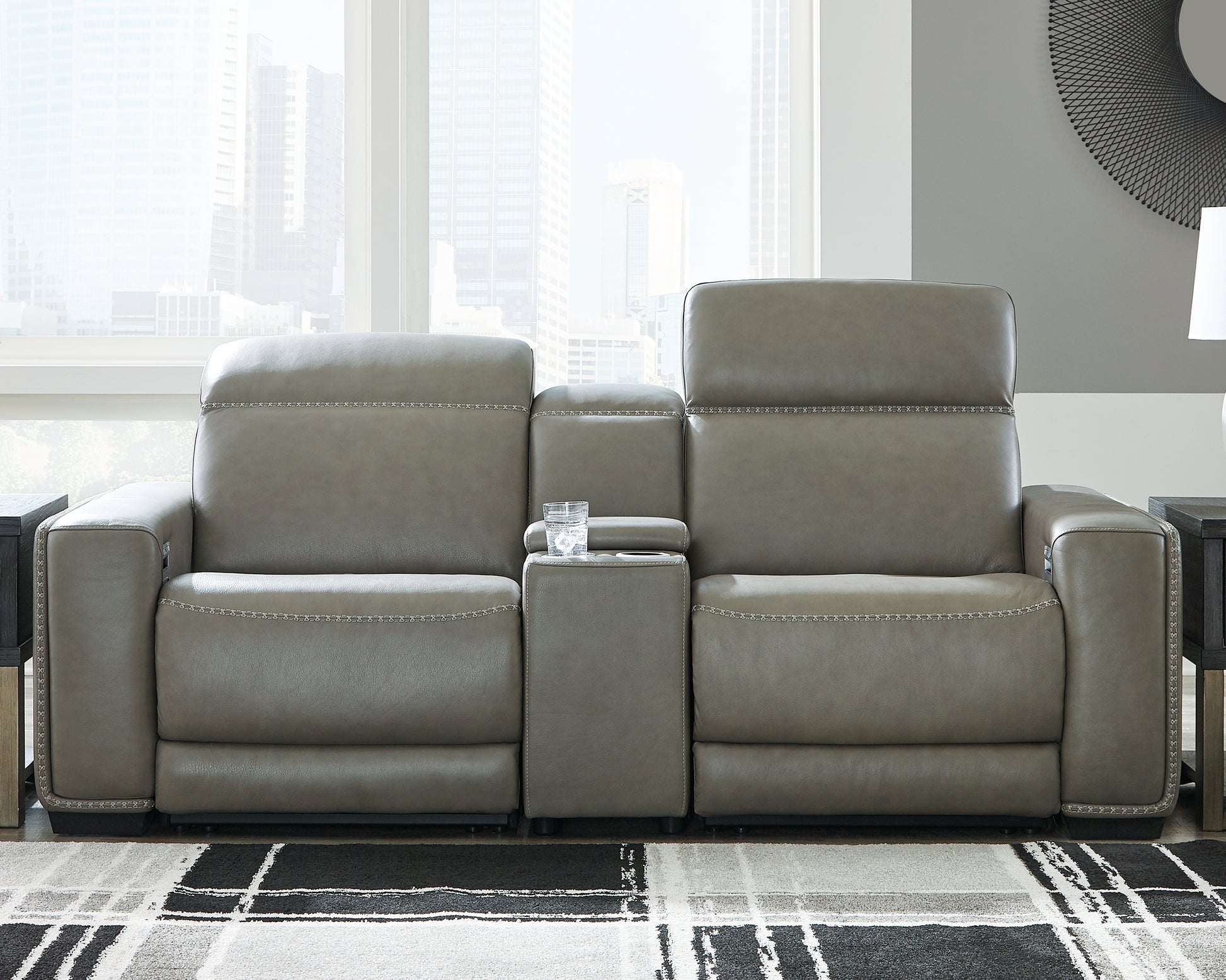 Orange Furniture Outlet - Ashley Furniture - Correze Sectional - 2-Piece Power Reclining Sectional / Gray - U94202S10