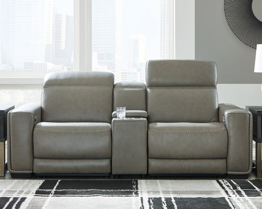 Orange Furniture Outlet - Ashley Furniture - Correze Sectional - 2-Piece Power Reclining Sectional / Gray - U94202S10