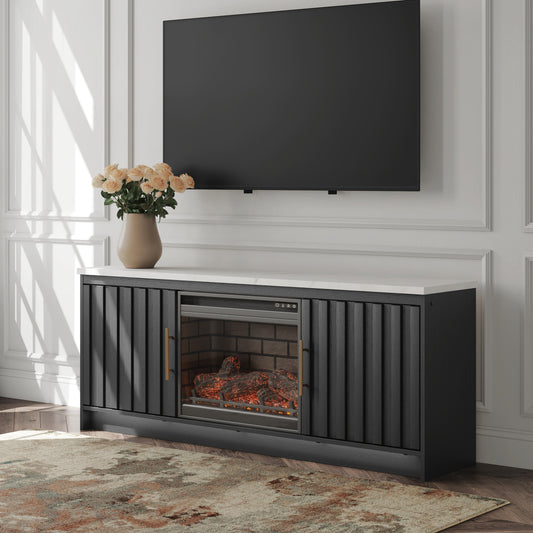 Orange Furniture Outlet - Ashley Furniture - Cadmori 63" TV Stand with Electric Fireplace - 63" TV Stand with Electric Fireplace - W2616W2