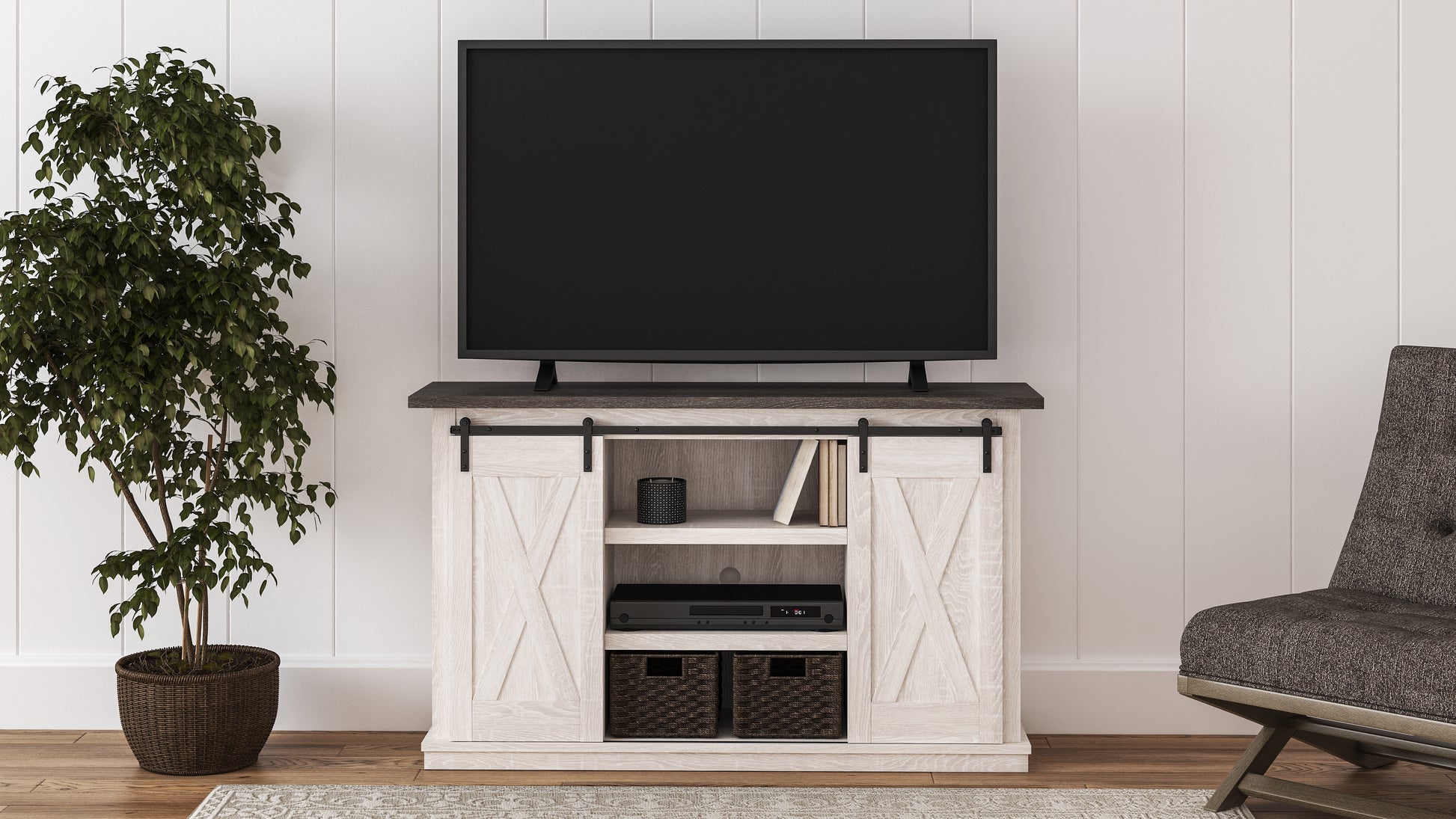 Orange Furniture Outlet - Ashley Furniture - Dorrinson 54" TV Stand - 54" / Two-tone - W287-48