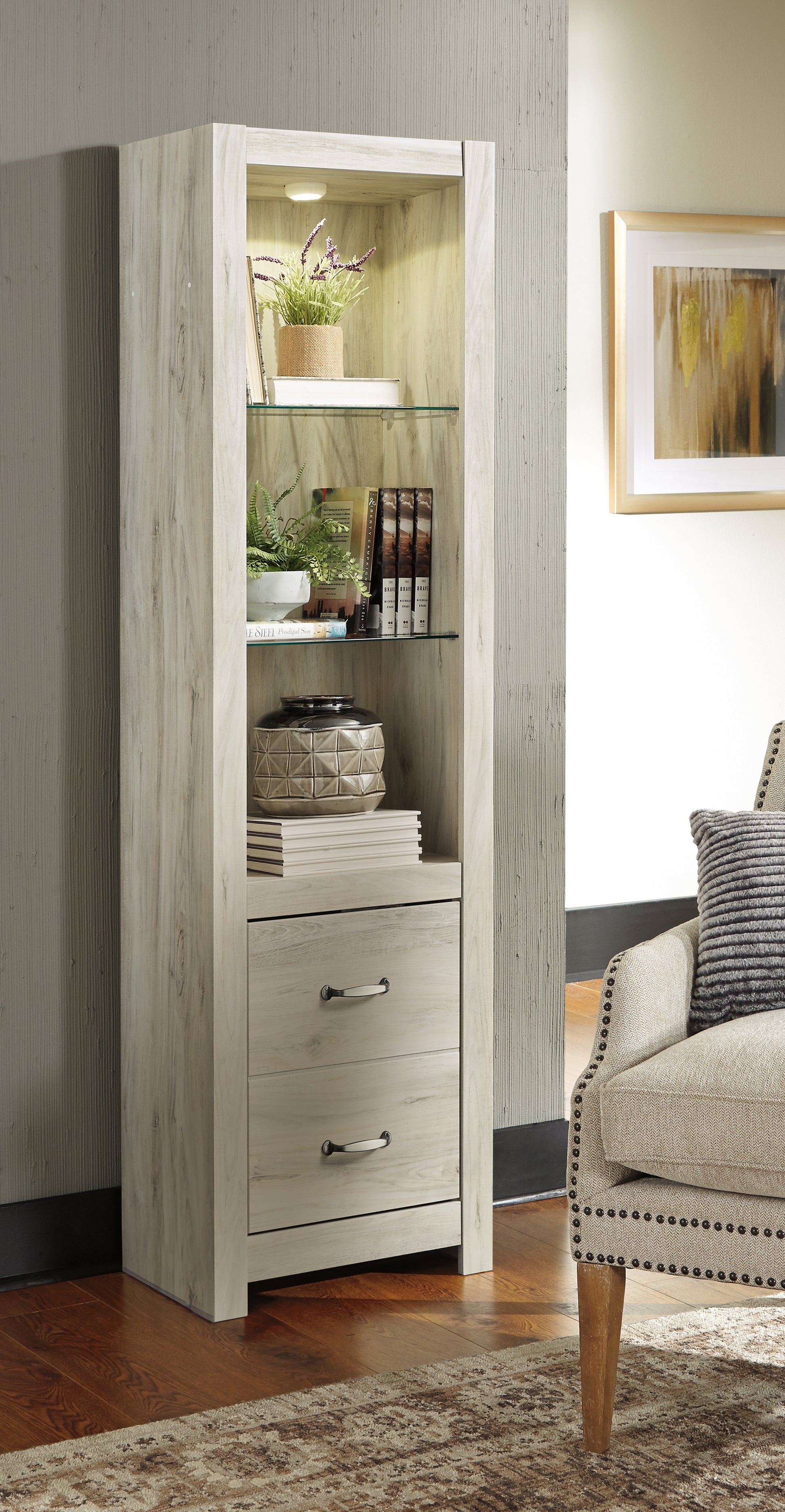 Orange Furniture Outlet - Ashley Furniture - Bellaby Entertainment Center - Pier / Whitewash - W331-24