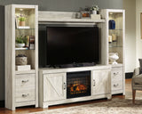 4-Piece Entertainment Center with Electric Fireplace