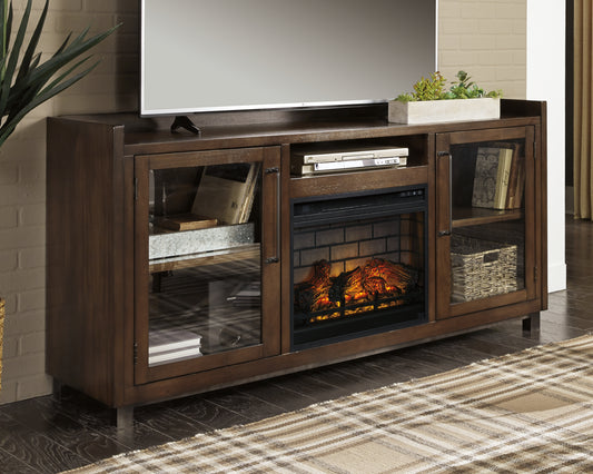 Orange Furniture Outlet - Ashley Furniture - Starmore 70" TV Stand with Electric Fireplace - 70" TV Stand with Electric Fireplace / Brown - W633W5