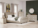 King Upholstered Sleigh Bed